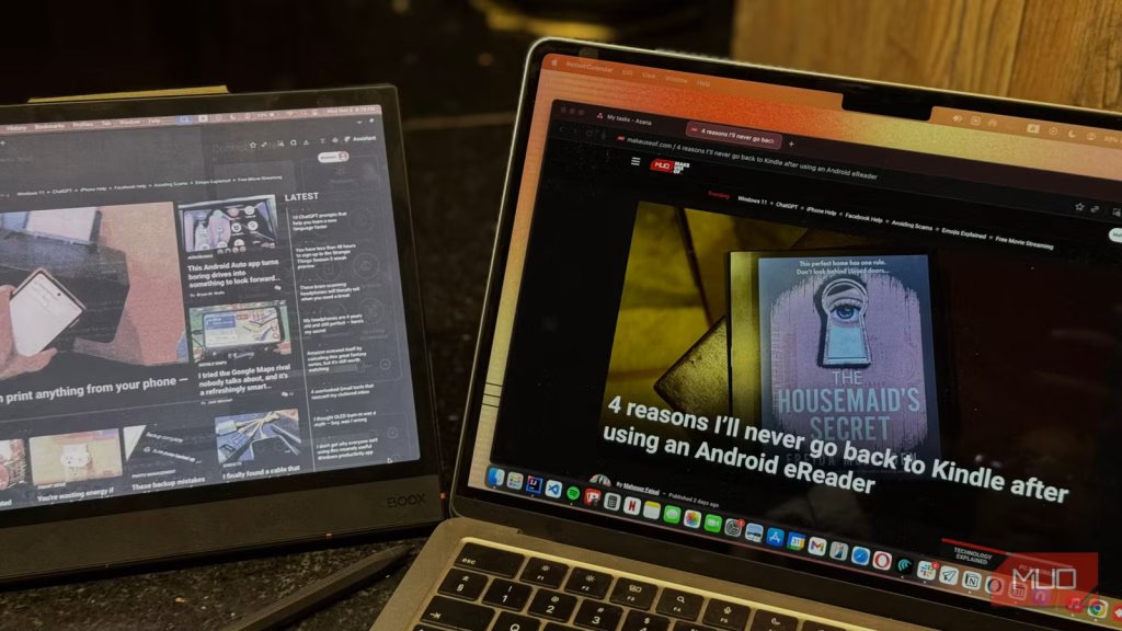 Don’t ask me why, but I turned my e-reader into a second monitor