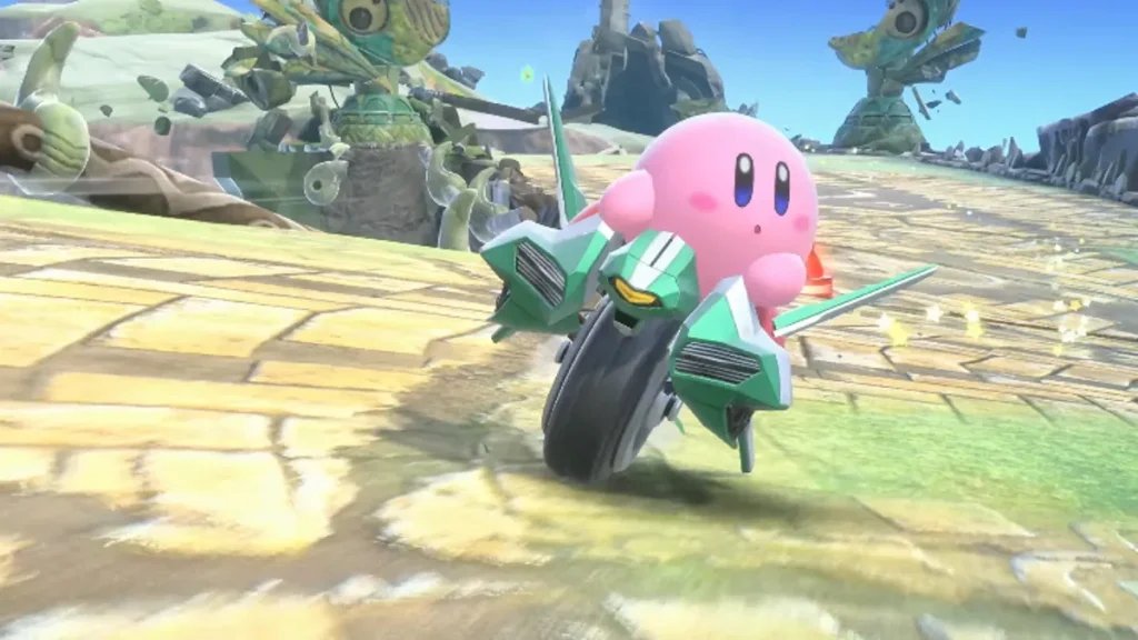 Kirby Air Riders Global Test Ride: When Does It Start, How to Participate and More a screenshot of kirby riding a machine in a race