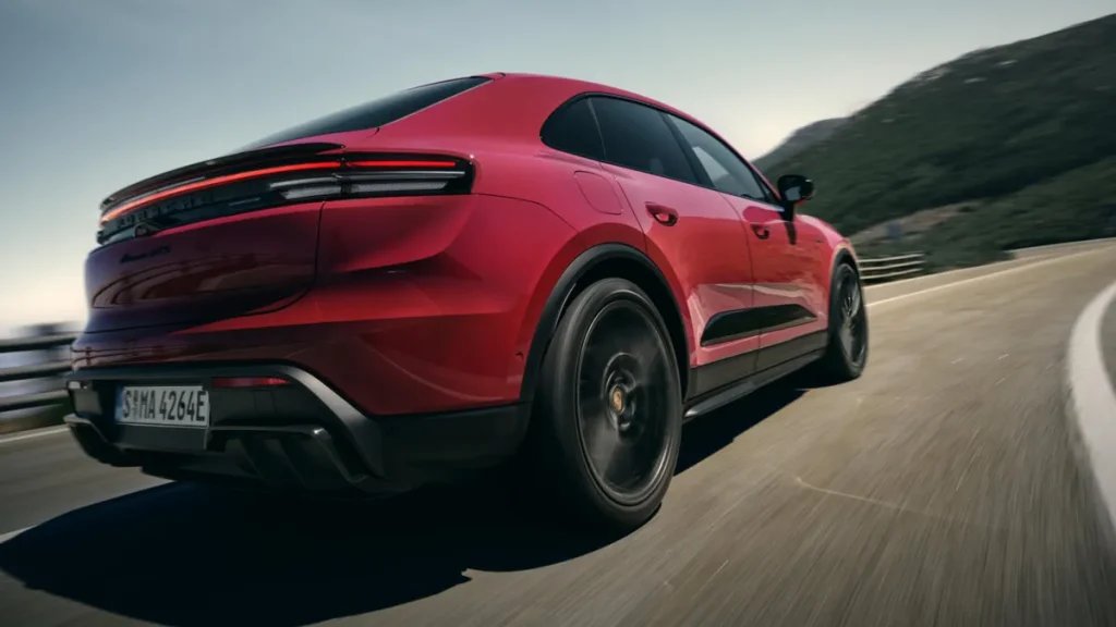 Porsche Has Released Its First All-Electric Macan GTS. How Fast Does It Go? Porsche All-Electric Macan GTS in red