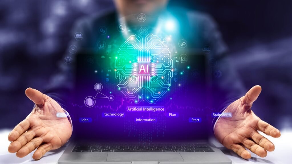 FedEx is rolling out AI coaching to get 400,000 staff ‘promotion-ready’ AI brain coming out of laptop screen