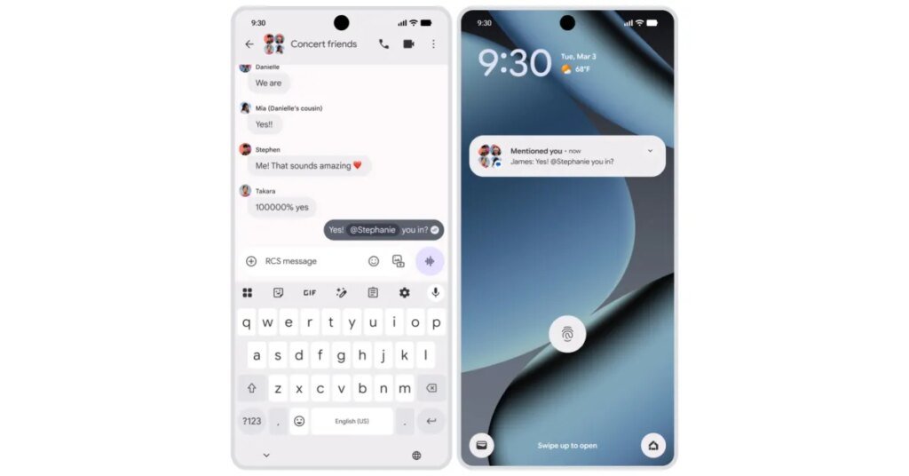 Google Messages launches group RCS Mentions and Trash folder