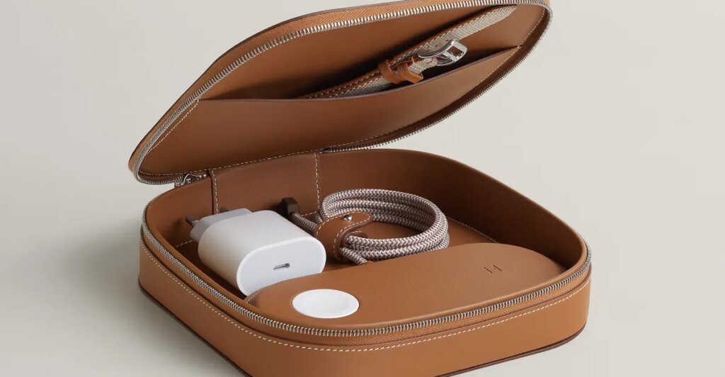 Hermès doesn’t include a power adapter with its $5,150 charging case