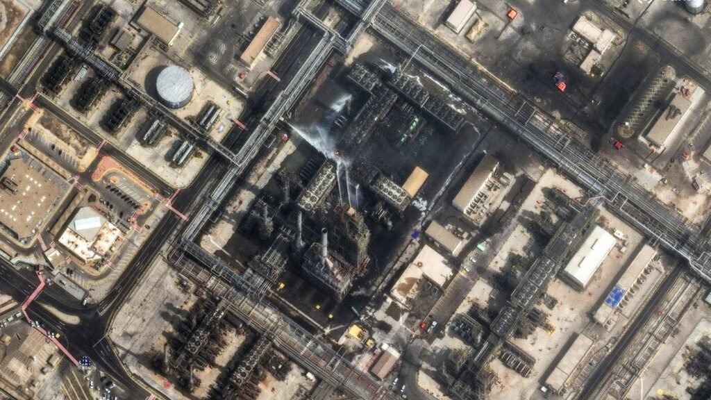 Missiles strike energy facilities in the Middle East : NPR