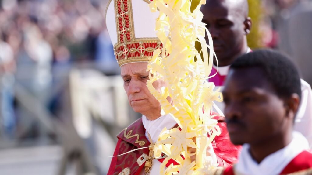 Pope Leo XIV rejects claims that God justifies battle in Palm Sunday Mass message : NPR Pope Leo XIV rejects claims that God justifies war in Palm Sunday Mass message : NPR