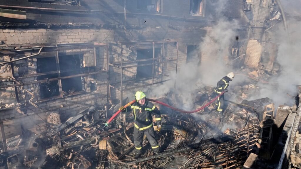 Russian strike on Kyiv region kills 4 and wounds 15 : NPR