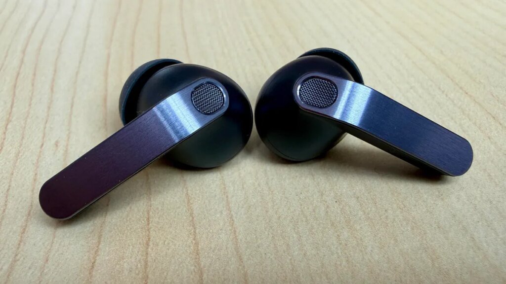 Samsung Earbuds App Treats Movement Illness With Deep, Soothing Sound Close up the Samsung Galaxy Buds 4 Pro sitting on a table
