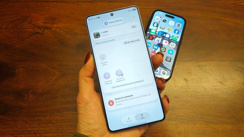 Samsung Galaxy S26 series AirDrop