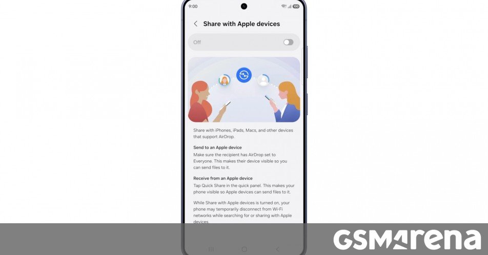 Samsung Galaxy S26 sequence will get AirDrop help in Fast Share Samsung Galaxy S26 series gets AirDrop support in Quick Share