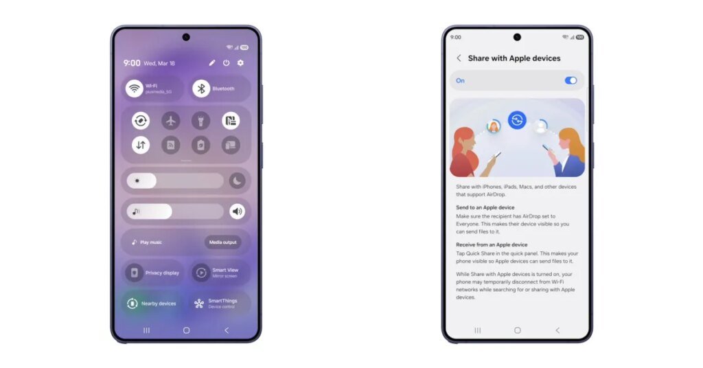 Samsung rolling out AirDrop over Fast Share on Galaxy S26 Samsung rolling out AirDrop over Quick Share on Galaxy S26