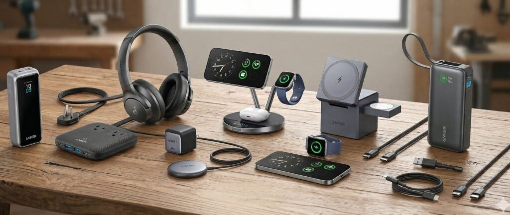 A collection of Anker products marked down for Amazon Big Spring Sale