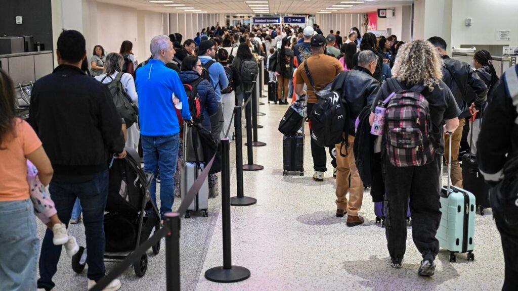 TSA wait occasions are unpredictable amid authorities shutdown : NPR TSA wait times are unpredictable amid government shutdown : NPR