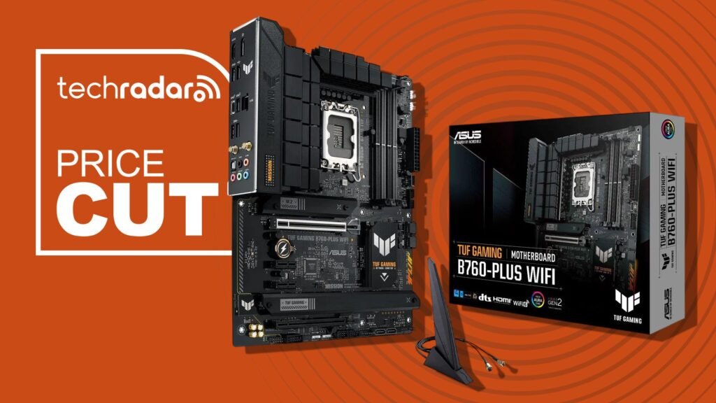 This Asus motherboard is $60 off with a free $113 Team Group SSD