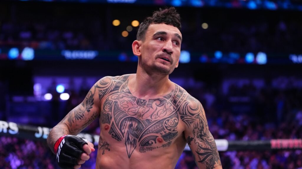 Max Holloway prepares for a fight in the UFC.