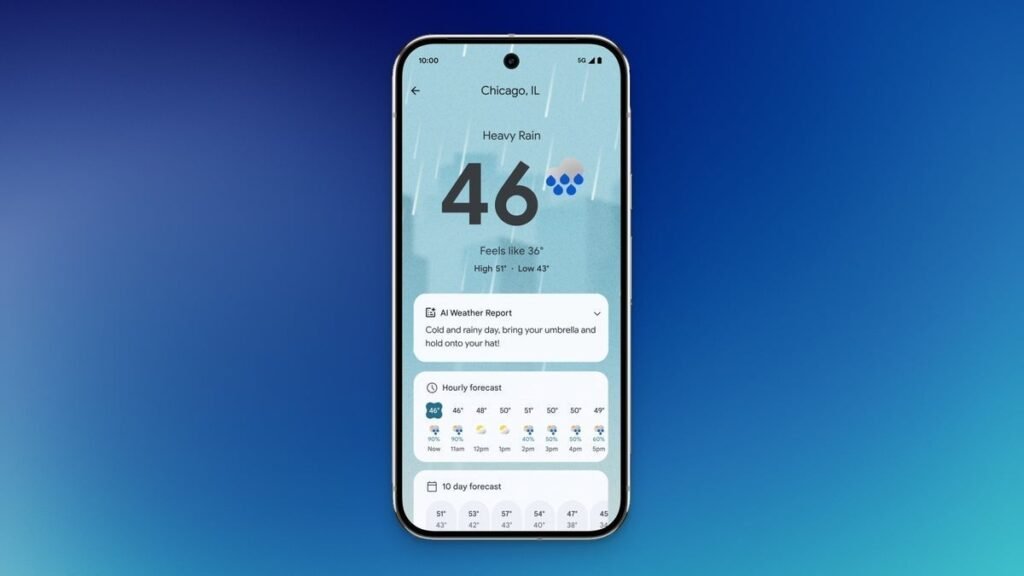 Update to Pixel Weather app delivers a splash of bolder colors