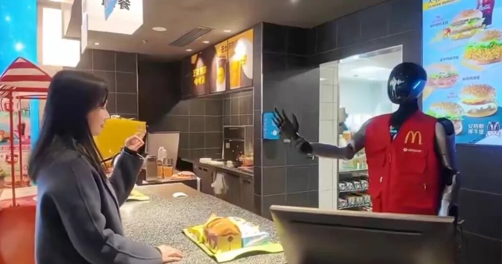 Watch McDonald's test humanoid robots on the front line