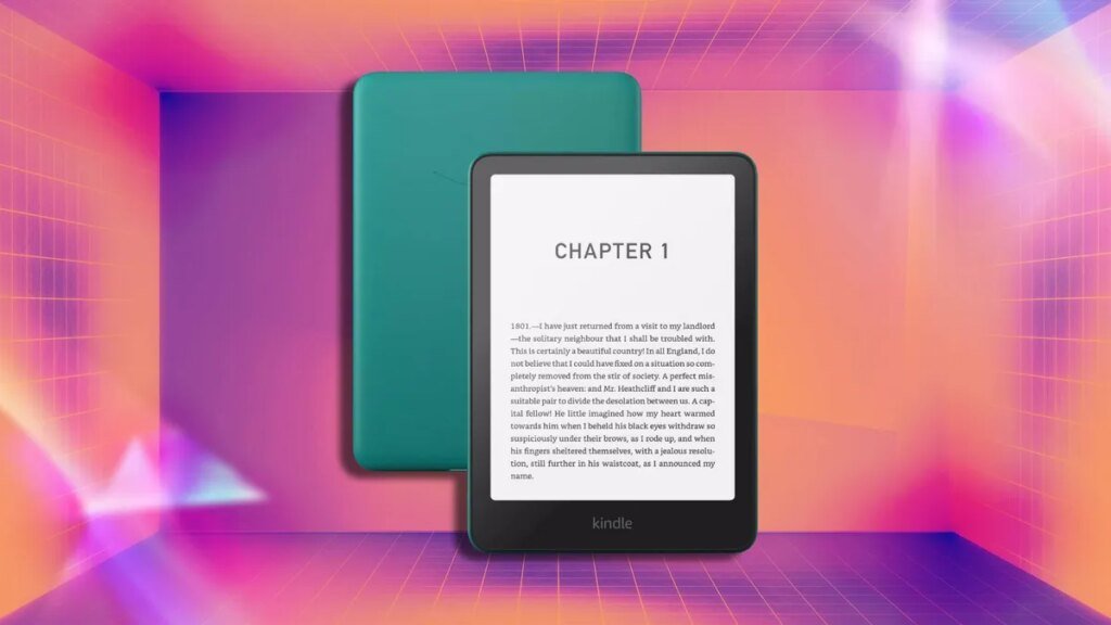 Amazon Is Pulling Assist for Kindles From 2012 or Earlier. What to Do Now A green Kindle e-reader on a purple and red background
