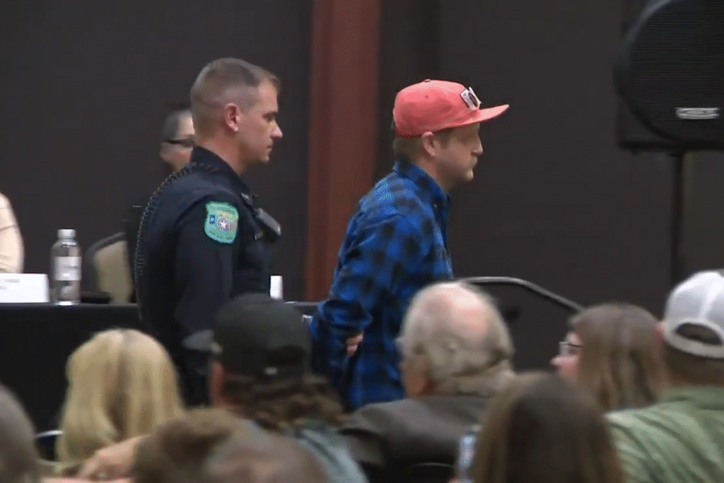 Farmer Arrested for Talking Too Lengthy at Datacenter City Corridor Vows to Battle Farmer Arrested for Speaking Too Long at Datacenter Town Hall Vows to Fight