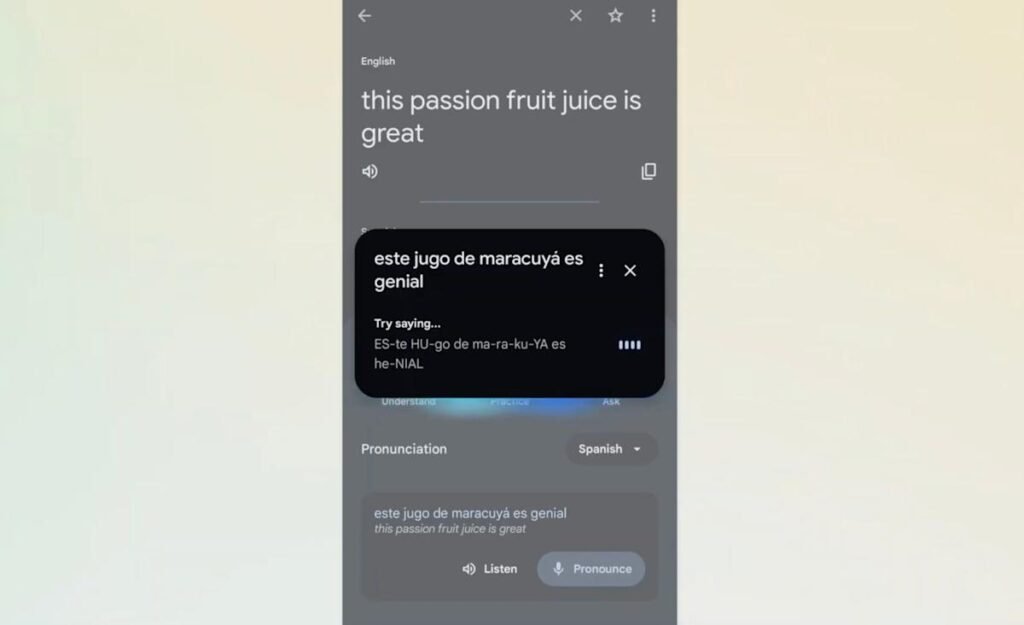 Google Translate uses AI to help you practice pronunciation