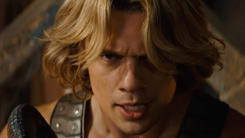 He-Man will get an origin story in Masters of the Universe trailer closeup of a young He-Man with a fiercely determined expression on his young face