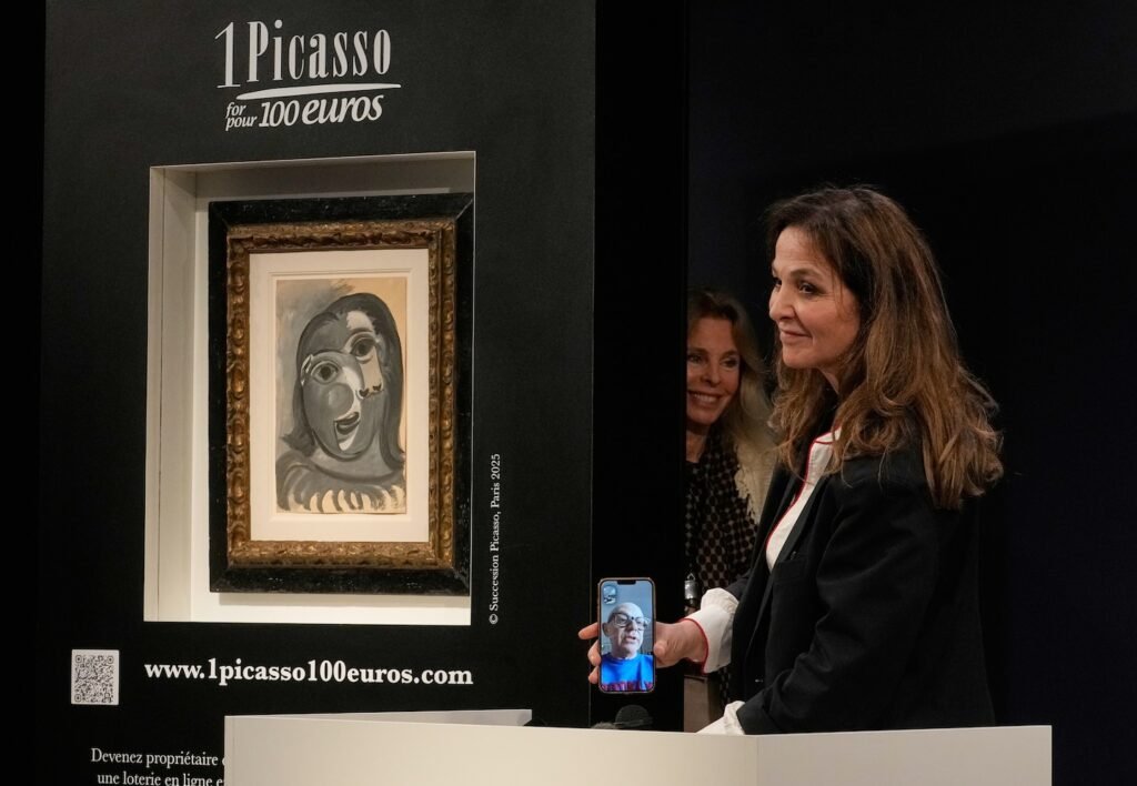 He bought two raffle tickets and won a Picasso worth more than $1 million