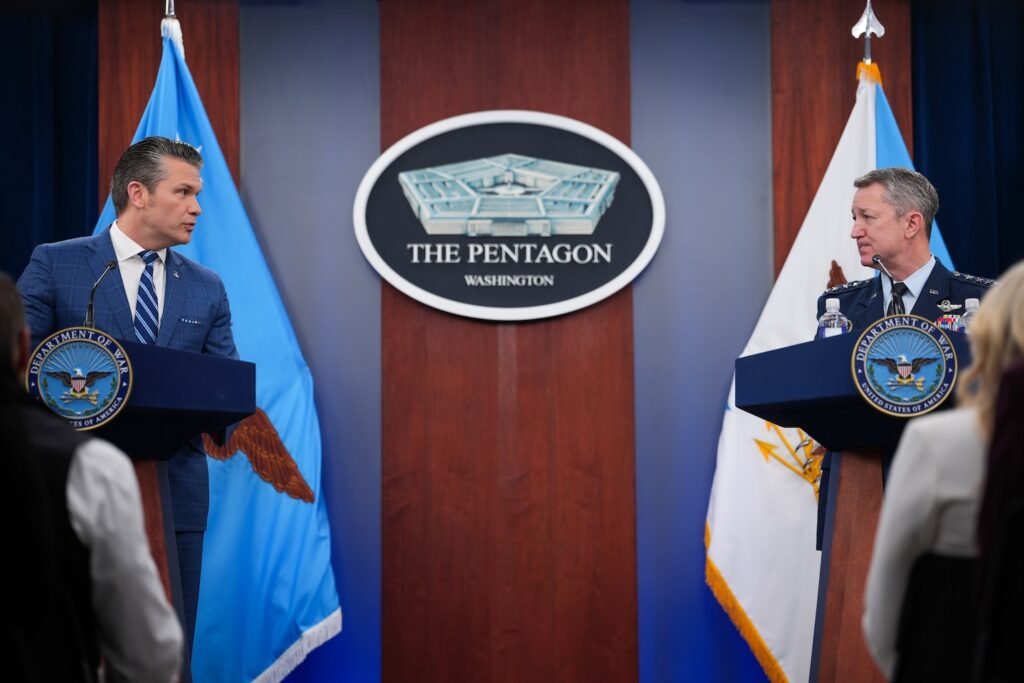 Hegseth, Caine strike totally different tones on Iran ceasefire Hegseth, Caine strike different tones on Iran ceasefire