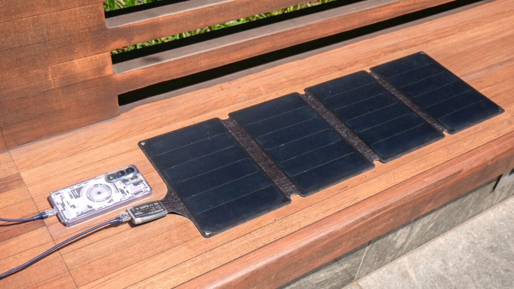 I just tested this portable solar panel to charge my phone