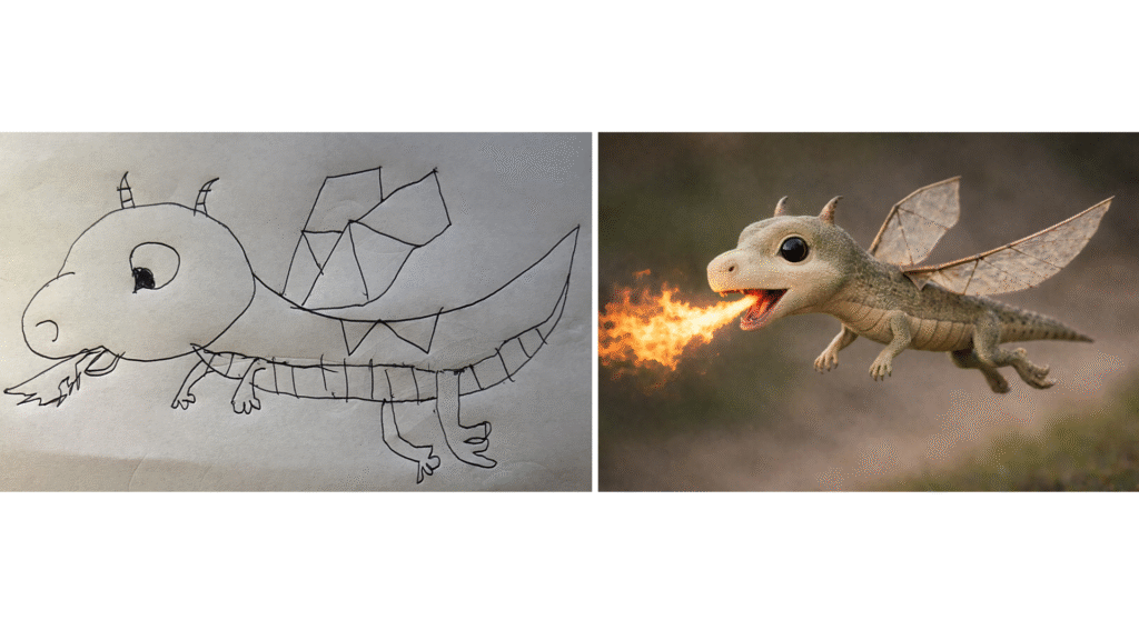 I used ChatGPT to ascertain my child’s doodles as actual animals, they usually seemed surprisingly lifelike AI animal life