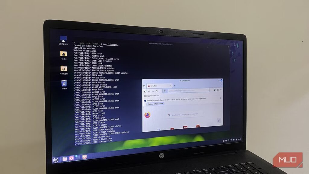 I used a simple Linux command to watch what apps do to my files in real time