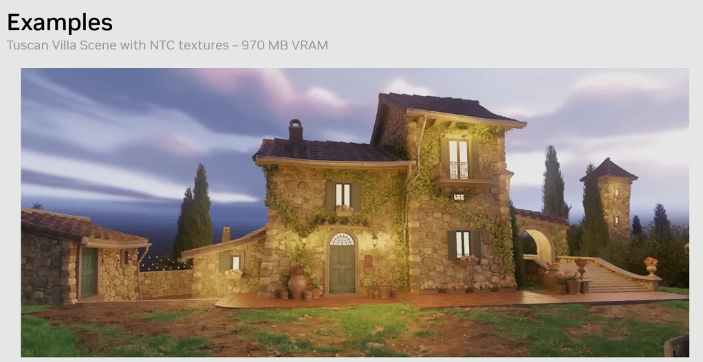 ‘Neural texture compression’ may save avid gamers in a RAM-starved world Nvidia neural comprssion villa