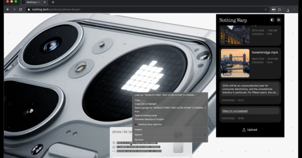Nothing Warp is back, but you’ll need to jump through hoops to actually use it