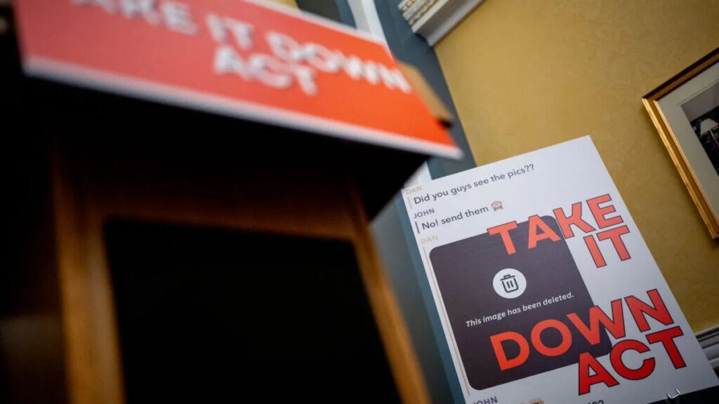 Poster reading Take It Down Act