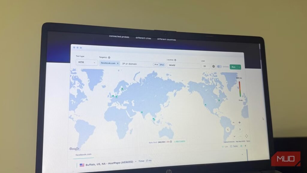 There's a free tool that shows you the real latency between your machine and any server on earth