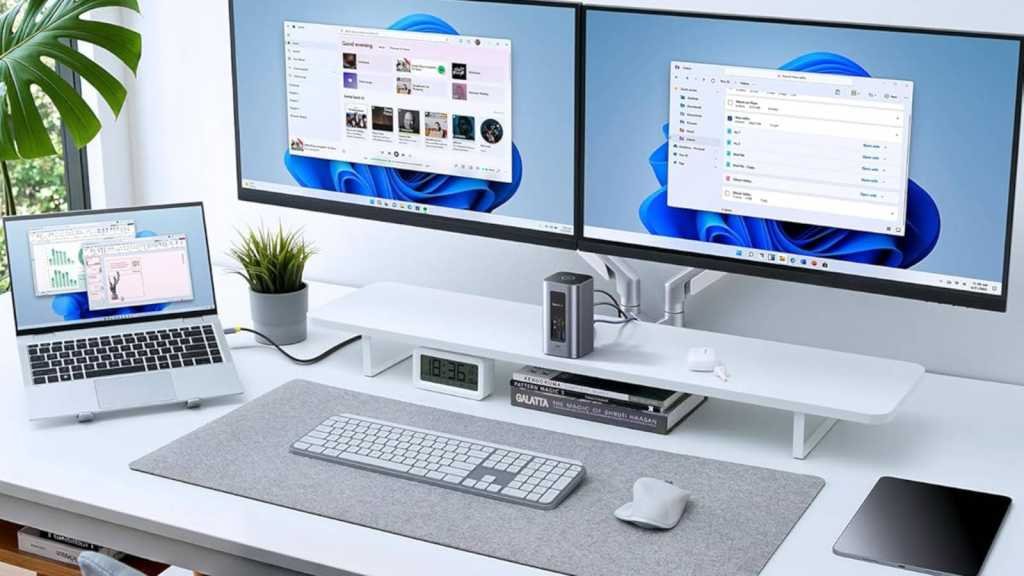 This $76 docking station provides twin 4K and 6 USB ports to your laptop computer Baseus Spacemate 12-in-1 Docking Station