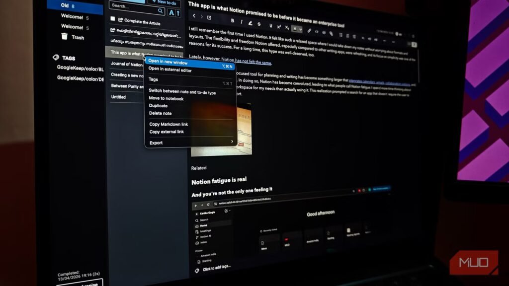 This is the free, offline, no-account Evernote replacement that most people have never tried