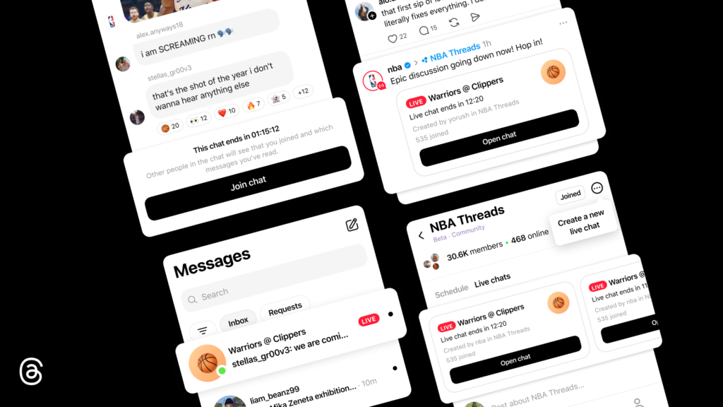Threads Introduces Live Chats for Real-Time Event Interaction