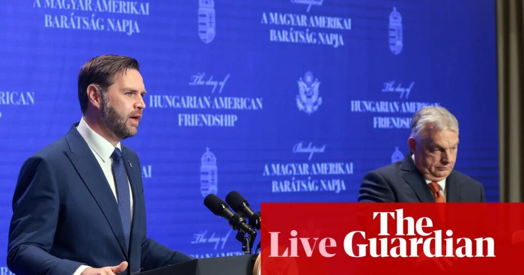 Vance accuses EU of ‘foreign interference’ in upcoming Hungarian election while endorsing Orbán – Europe live | Hungary
