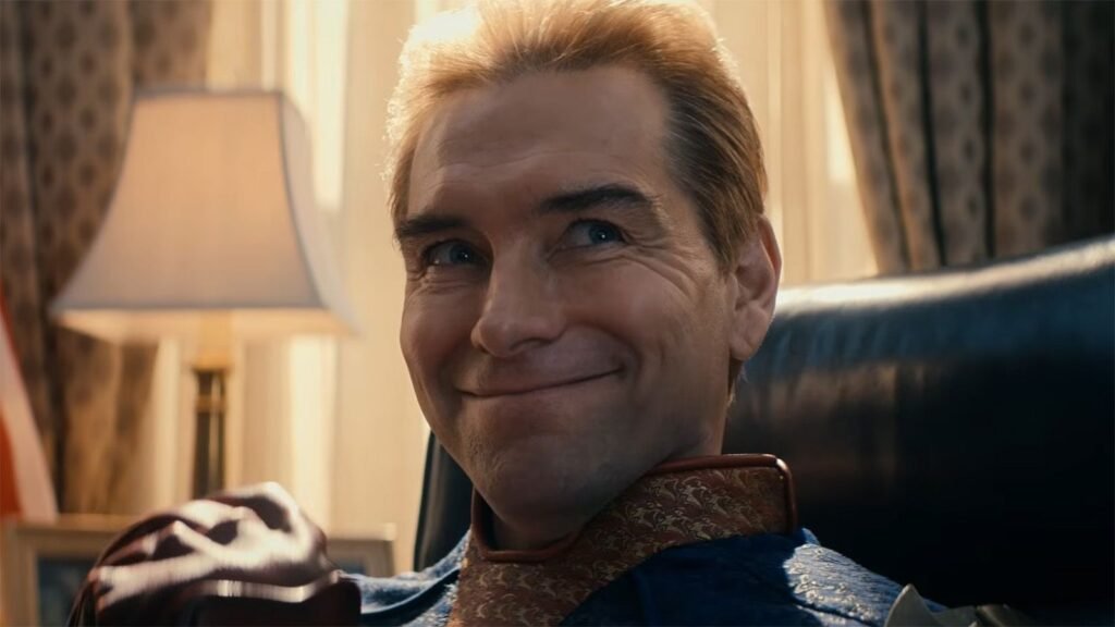 What’s the launch date for The Boys season 5 episodes 1 to 2 on Prime Video? A close-up of Homelander smiling and clasping his hands as he sits in the President's White House office in The Boys season 5