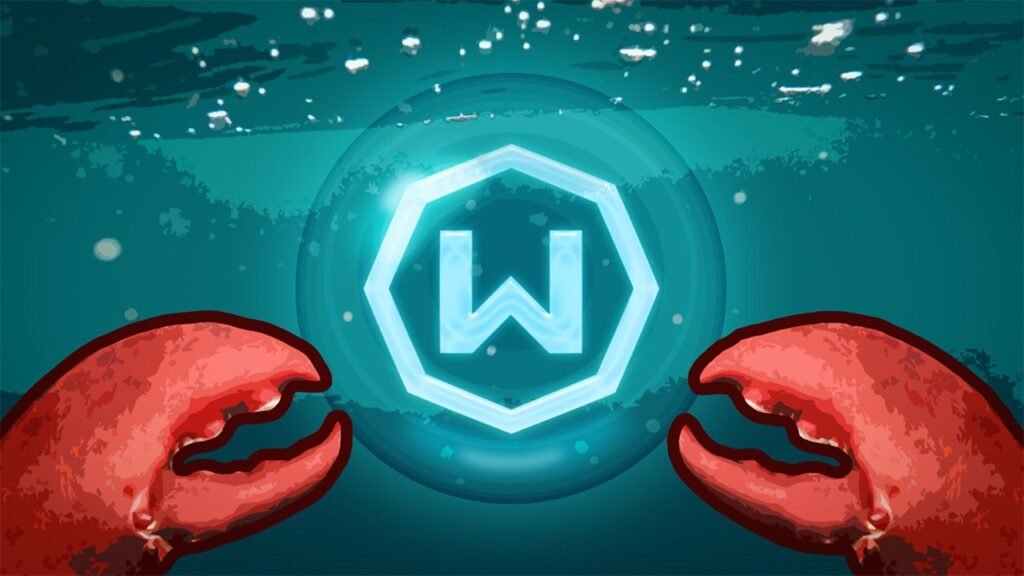 Windscribe graphic showing its VPN logo underwater with a pair of red crab claws