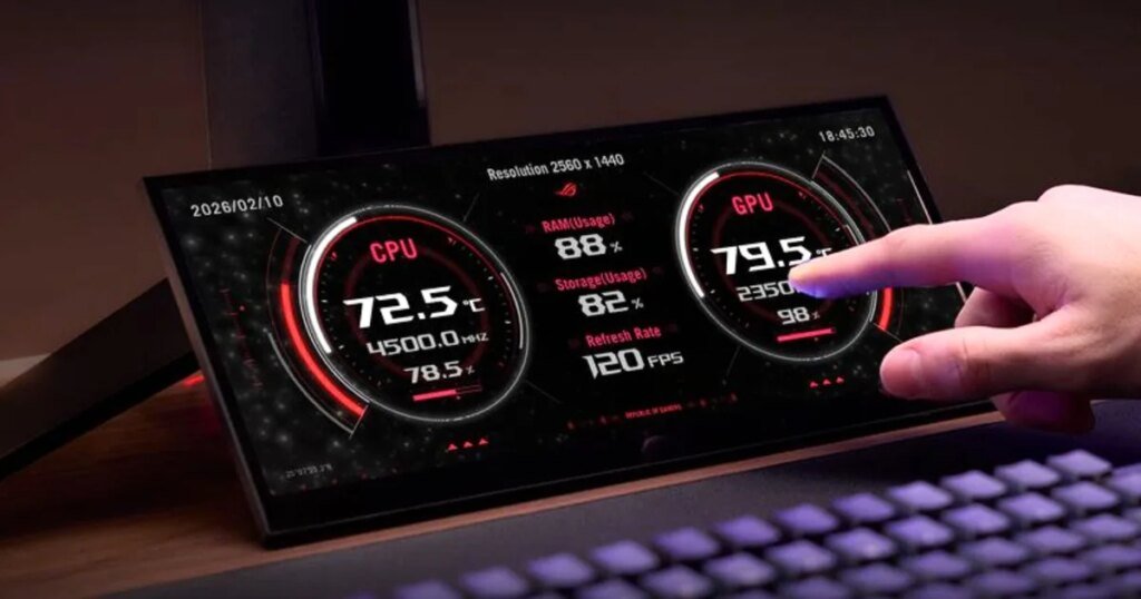 Asus reveals ROG Strix XG129C, a tiny secondary monitor chasing Elgato's gamer lunch