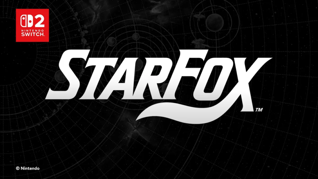 The StarFox logo, white text on black background