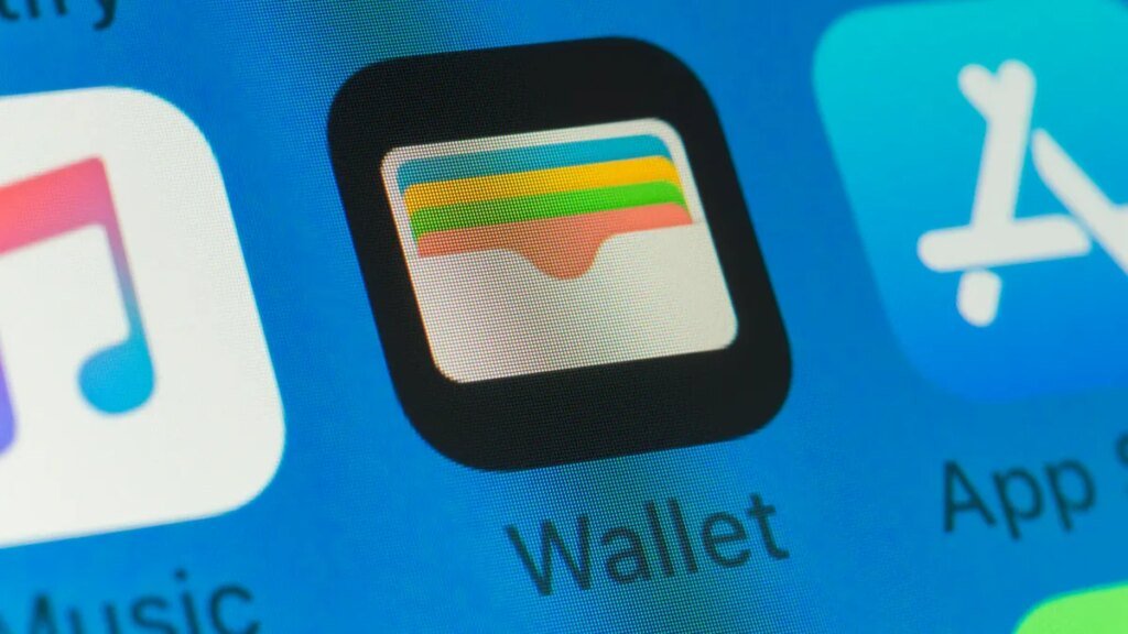 Apple Wallet icon is shown on a smartphone